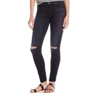7 For All Mankind The Skinny Jean Mid Distressed